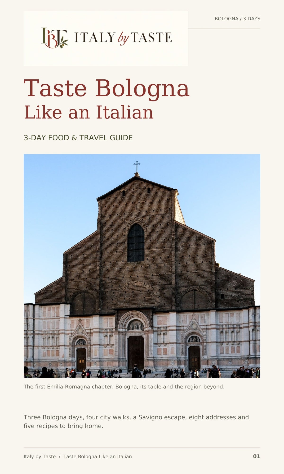 Taste Bologna Like an Italian — Emilia-Romagna Premium PDF guide cover